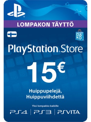 PlayStation Network PSN Card 15€ (digitaalinen toimitus)