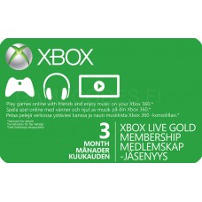 Xbox Live Gold 3 kk (digitaalinen toimitus)