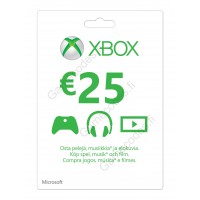 Xbox Live 25 Euron lahjakortti (digitaalinen toimitus)